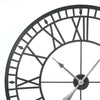 Large Metal Home Wall Clock Big Roman Numberals Giant Open Face 80cm Round