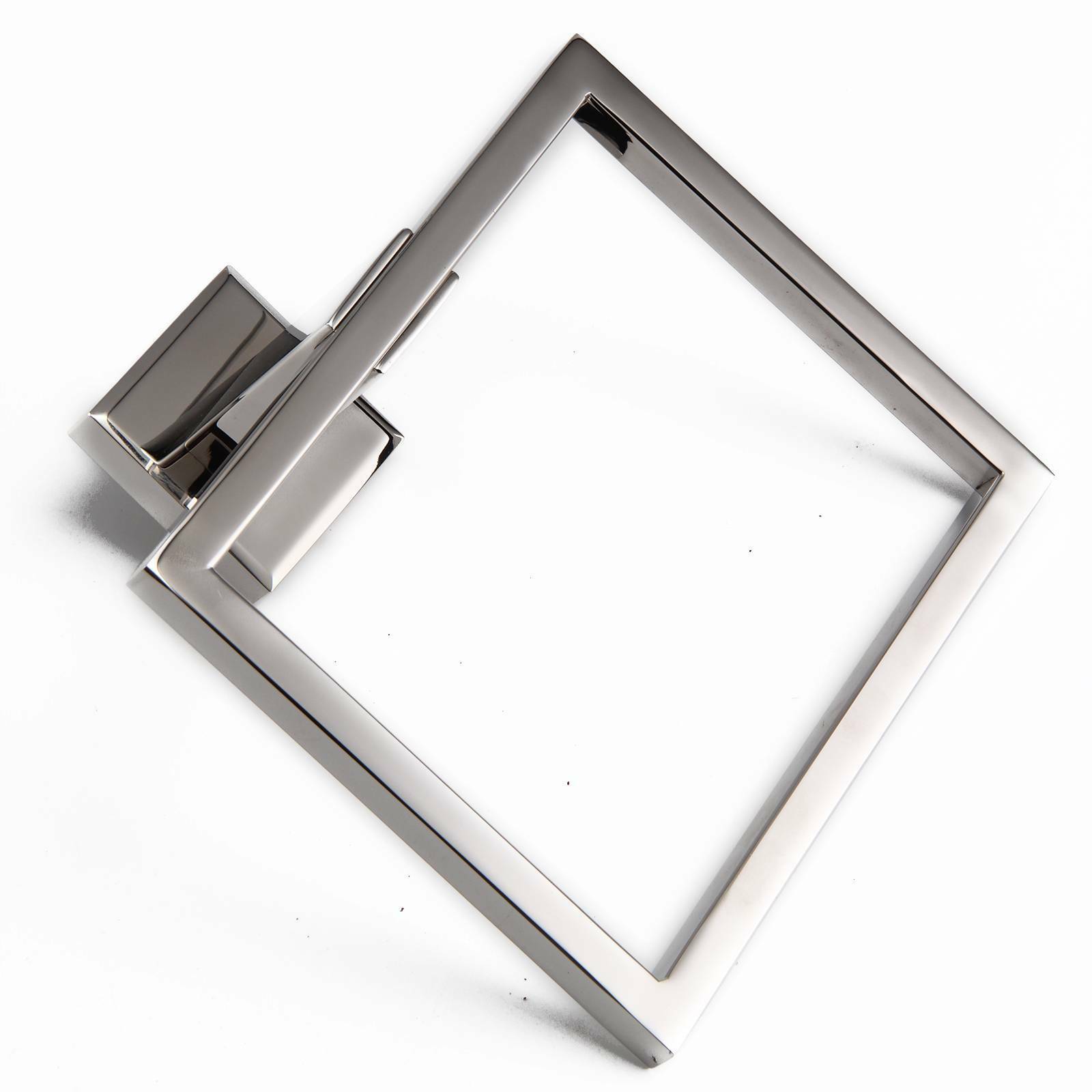 Modern Bathroom Square Towel Rack Towel Ring Holder Chrome Wall Mounted