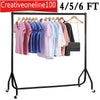 3 4 5 6 FT Heavy Duty Clothes Garment Rail Home Shop Hanging Display Rack Stand