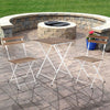 3 Pce Bistro Set Outdoor Garden Wood Metal Table Patio Furniture Folding Chairs