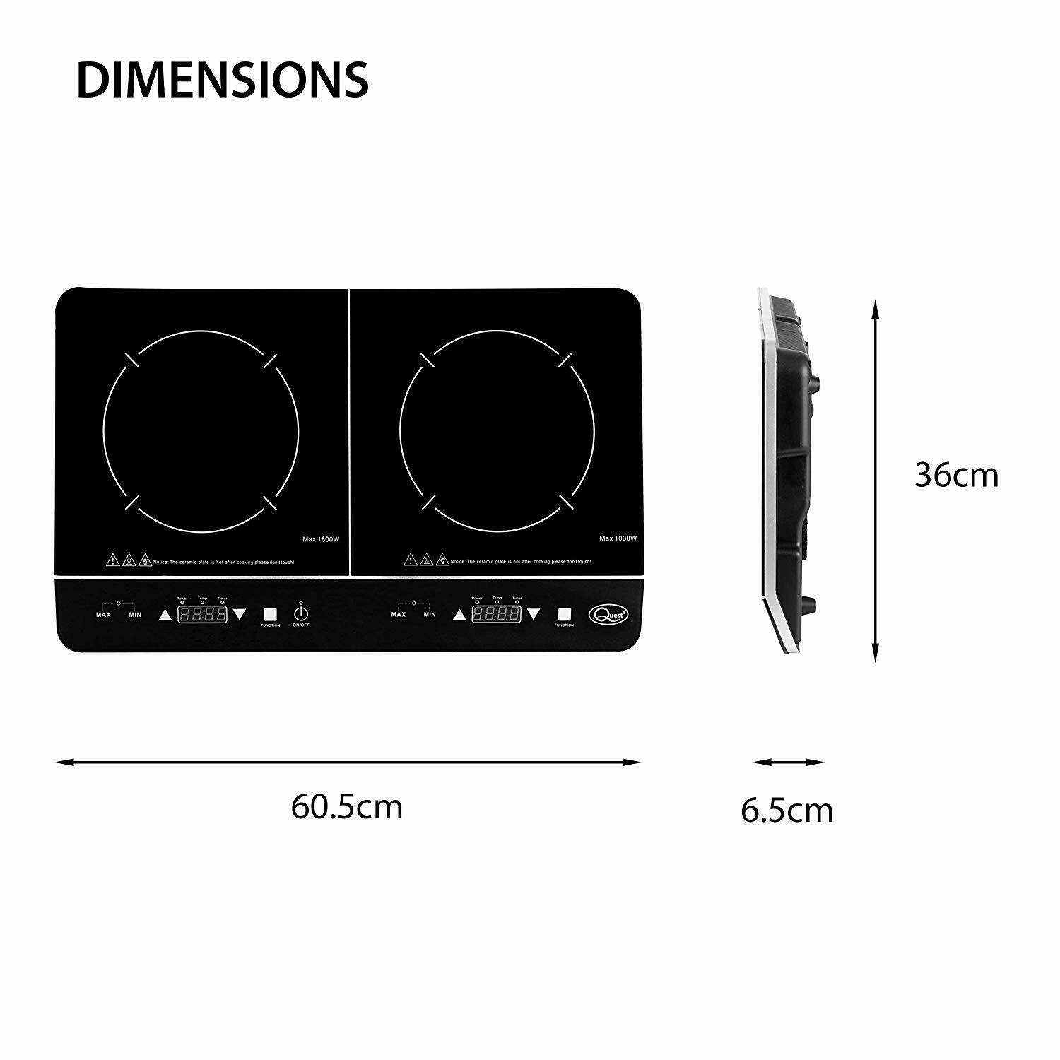 2800W Portable Digital Twin Induction Hob Double Electric Cooker Hot Plate Large