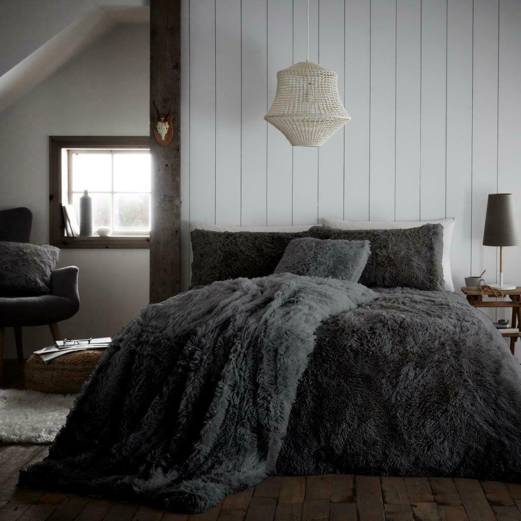 Luxury Hug & Snug Duvet Cover Set Super Soft Cozy Fluffy Fur Fleece Bedding Sets