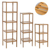 3/4/5 Tiers Wood Bamboo Bathroom Kitchen Ladder Shelf Storage Rack Free Standing