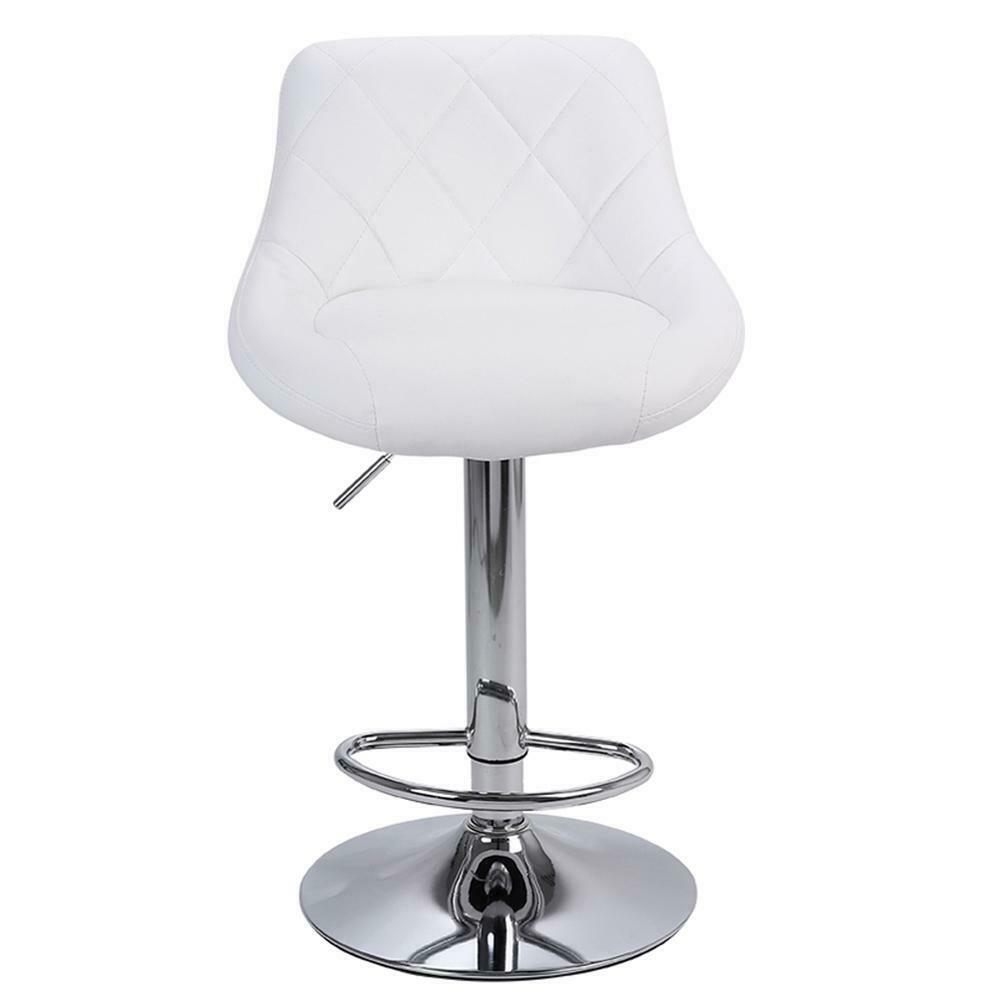 2pcs Bar Stools Breakfast Swivel Gas Lift Kitchen Stools Leather Chairs Comfort