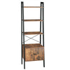 Ladder Shelf Bookshelf Rack Stand with Cupboard 4Shelves Storage Display