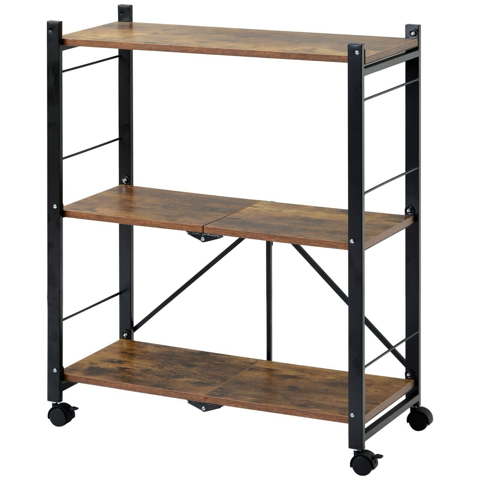 Kitchen Storage Trolley Cart Rolling Drawer Cupboard Shelves With Locking Wheels