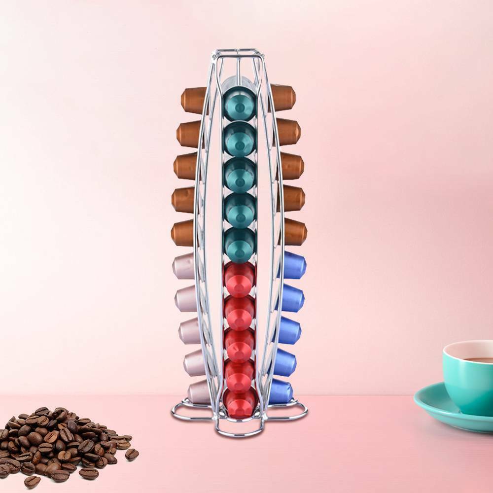 NESPRESSO 40 CAPSULE POD HOLDER STAND TOWER RACK STORAGE FOR KRUPS MAGIMIX (Coffee capsule holder)