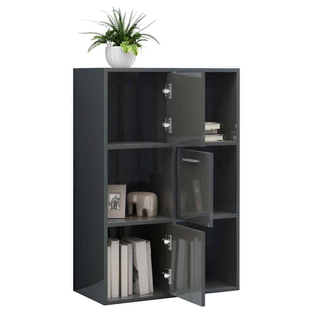 High Gloss Display Cabinet Sideboard Side Table Cupboard Storage Unit Shelf