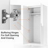 High Gloss 2 Door Wardrobe Bedroom Furniture Storage with Mirror Hanging Rail