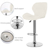 2× Cream Bar Stools Swivel Kitchen Breakfast Bar Stool Chair PU Leather Gas Lift