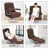 3-IN-1 Lazy Sofa Single Folding Couch Bed Chair Lounger Sofabed Armrest & Pillow