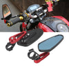 Pair of 7/8" 22mm Motorcycle Motorbike Alloy Bar End Side Rearview Mirrors