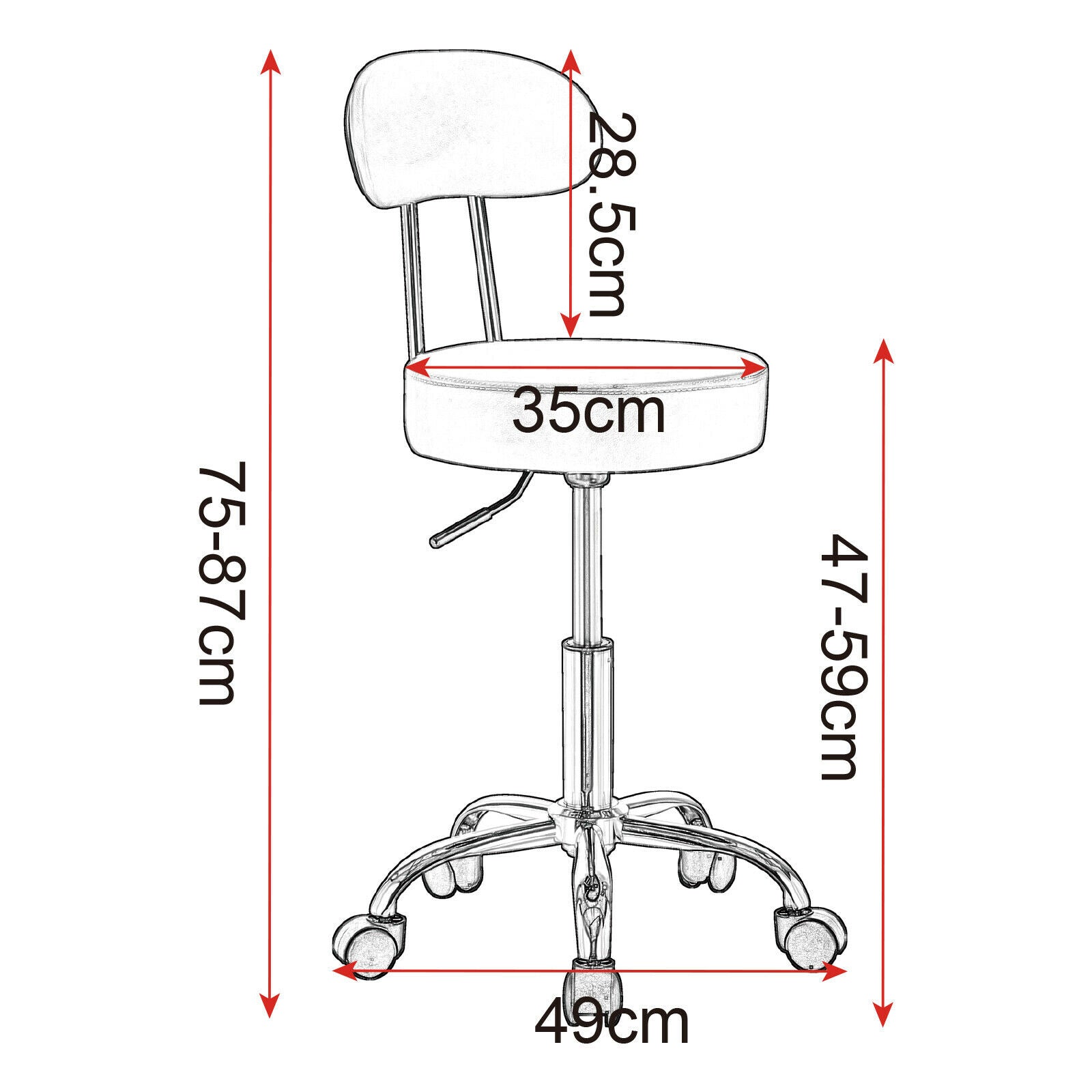 Faux Leather Breakfast Bar Stool Swivel Kitchen Chair Chrome Gas Lift Pub Stools