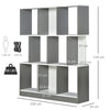 3-Tier 8-Cube Home Office Display Unit Bookcase Shelving Anti-Tip Straps