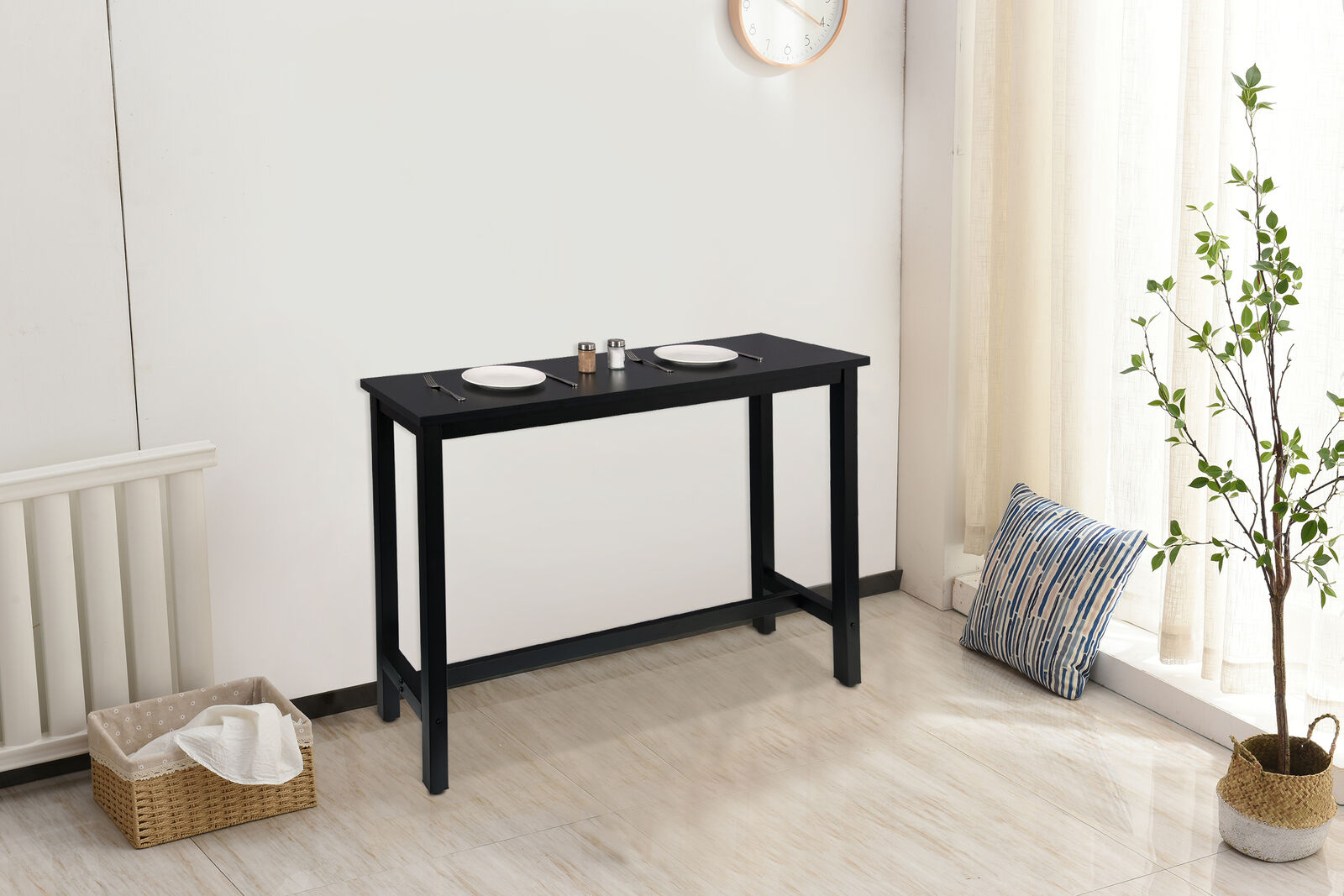 Bar Table Breakfast Kitchen Dining Room Restaurant Coffee Public Table MDF Metal