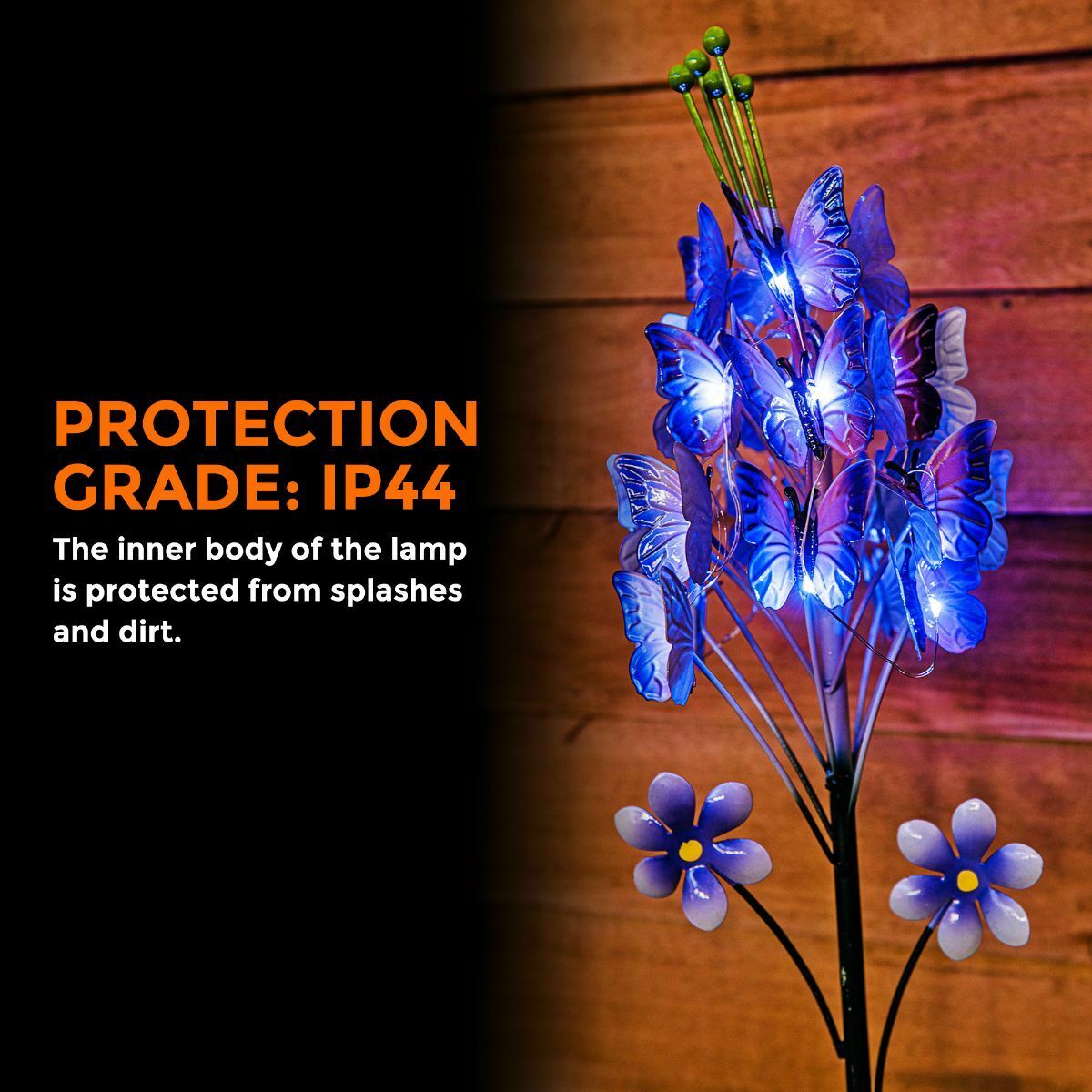 24xLED Garden Butterfly Solar Lights Patio Yard Lawn Waterproof Stake Lamp Party