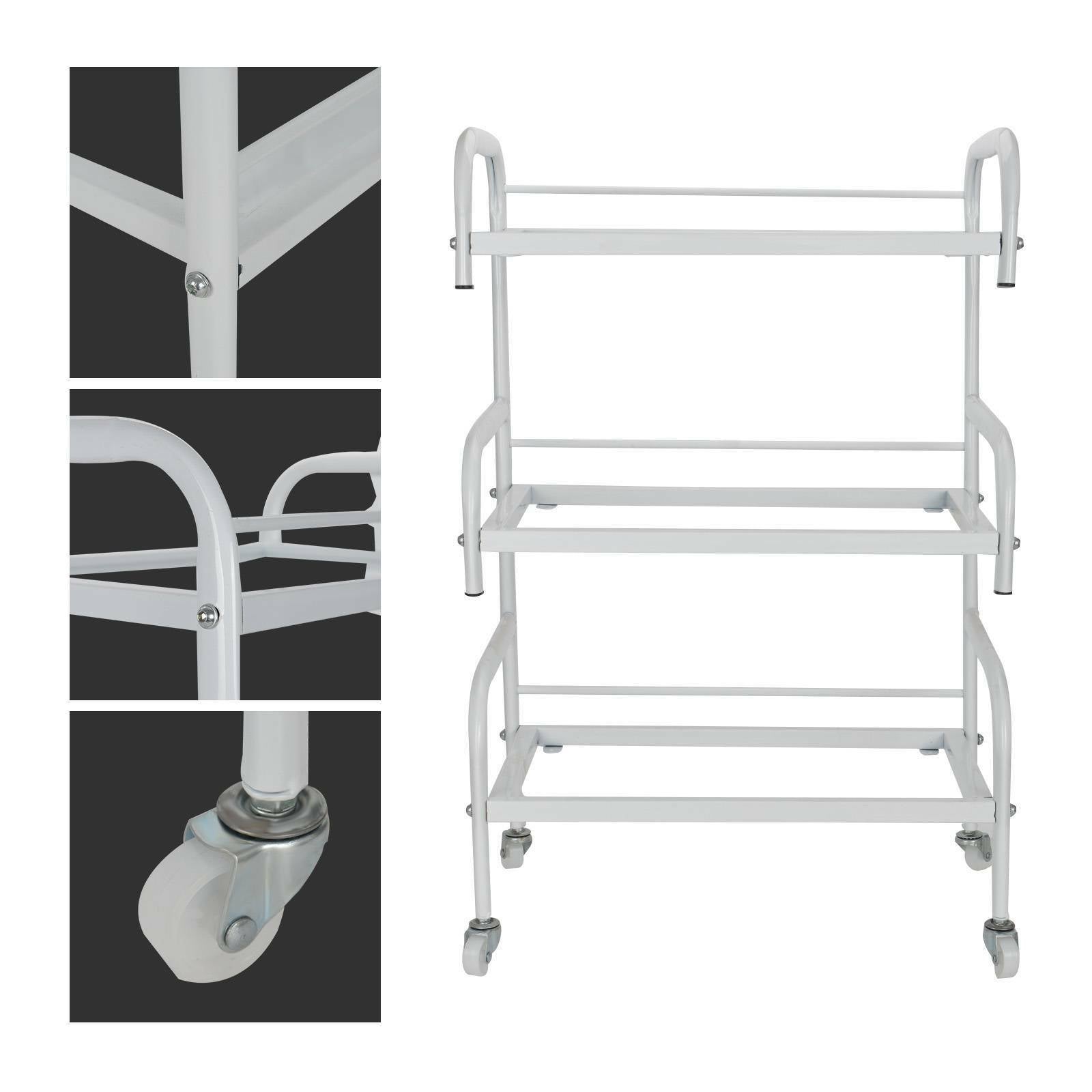 Trolley Shelves 3-layer beauty frame Toughened Glass Shelves Hair Beauty Salon