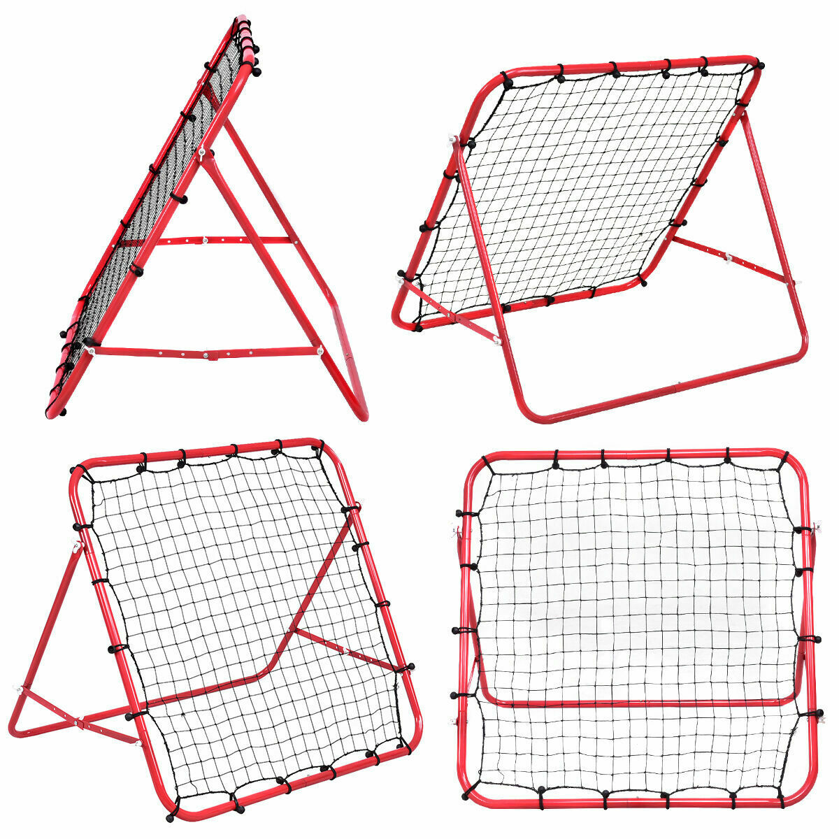 Kids Children Football Training Net Soccer Kickback Target Goal Rebounder Net
