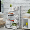 4 Tier Wooden Ladder Shelf Book Shelves Display Unit Free Standing UK Seller