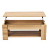 Lift Up Top Coffee Table Wooden Coffee Tea Table with Sliding Top Hidden Storage