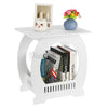 Small Side End Coffee Table Beside lamp Stand Nightstand w/ Storage Shelf White