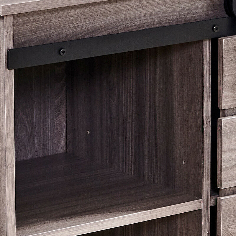 Sideboard Cupboard Display Storage Unit Cabinet with Shelf Half Door Hallway BN