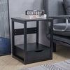 Industrial Bedside Table 1 Drawer Open Shelf Nightstand End Side Cabinet Tables