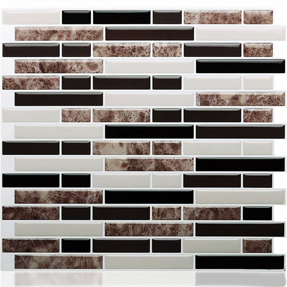 Wall Tile Sticker 3D Mosaic Self-Adhesive Sticker Kitchen Bathroom Decor 1pcs