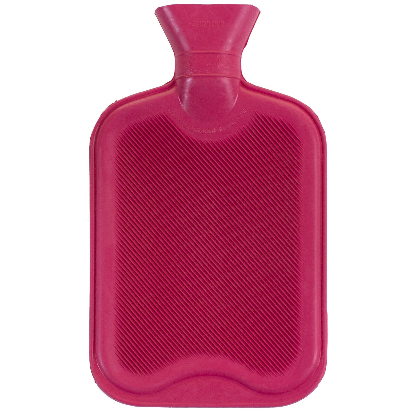 2L Hot Water Bottle Natural Rubber Winter Warmer Large Cosy British Standard NEW