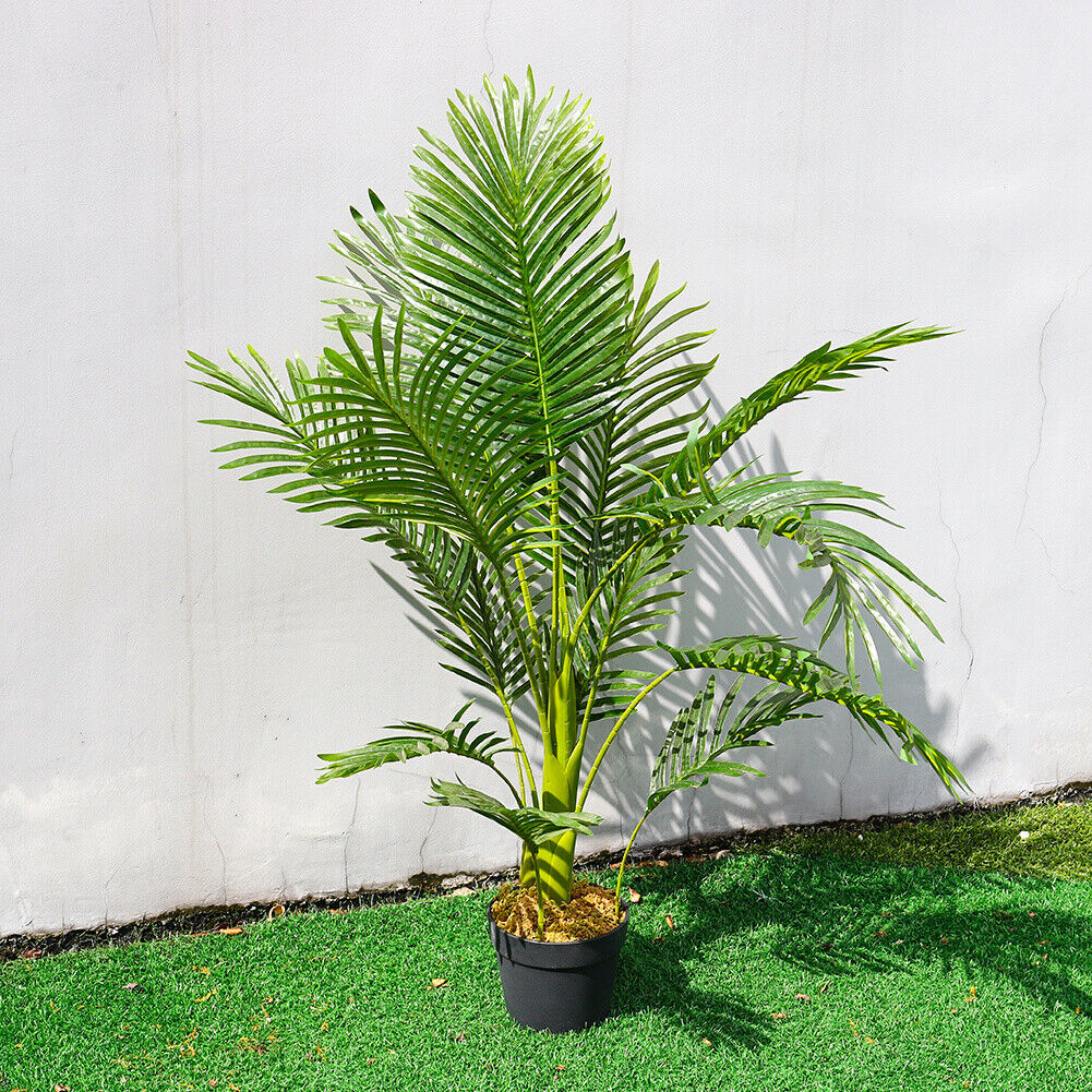 90cm Artificial Palm Tree with Pot Green Fake Plant Indoor Outdoor Home Office