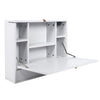 Wall-Mounted Home Office Computer Desk Dressing Table Cabinet with Shelves mMDF