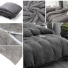 Teddy Fleece Duvet Cover Set Soft Warm Cosy Quilt Cover Set Single Double King