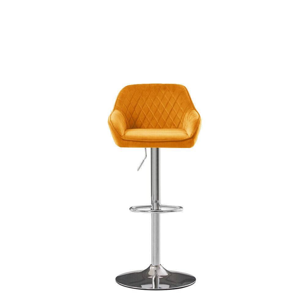 Bar Stools Gas Lift Stools Velvet Breakfast Kitchen Club Cafe Pub Swivel Chairs