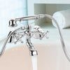 UK Traditional Bath Filler Shower Mixer Tap with Handset Bathroom Taps Chrome
