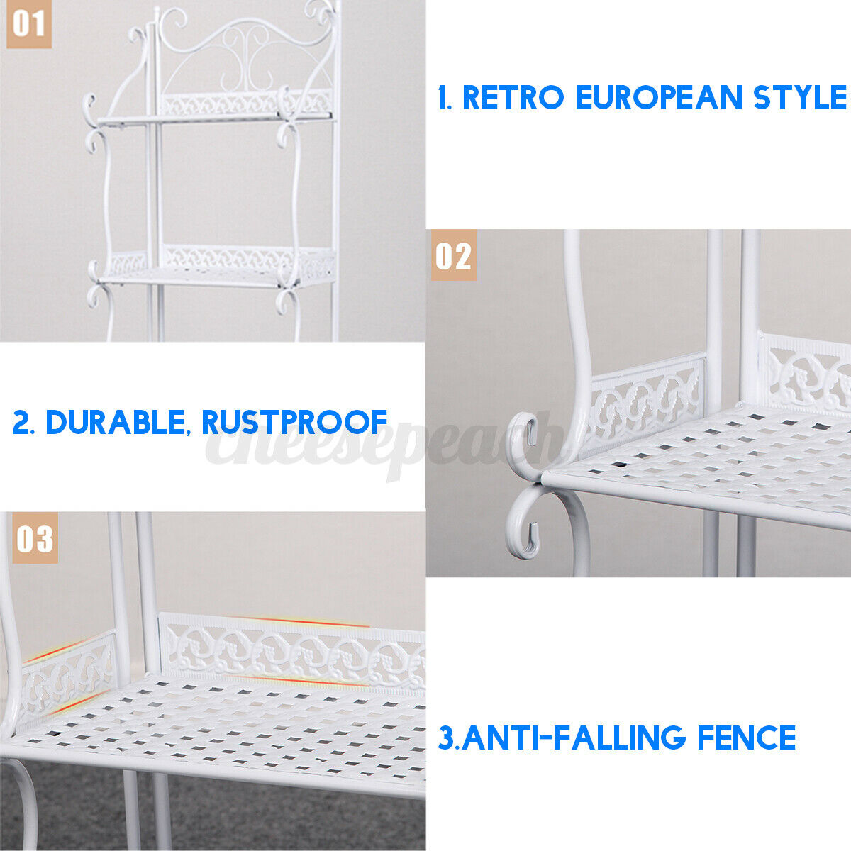 3/4/5 Tier Kitchen Rack Storage Shelf Holder Rack Book Shelf Shoes Stand Mix-use