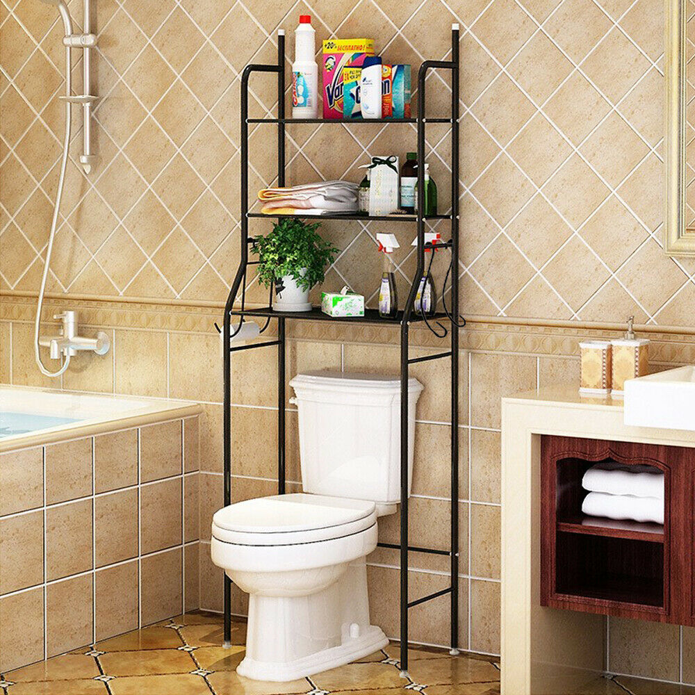 3 Tier Over Toilet Storage Rack Bathroom Laundry Washing Machine Shelf Organizer