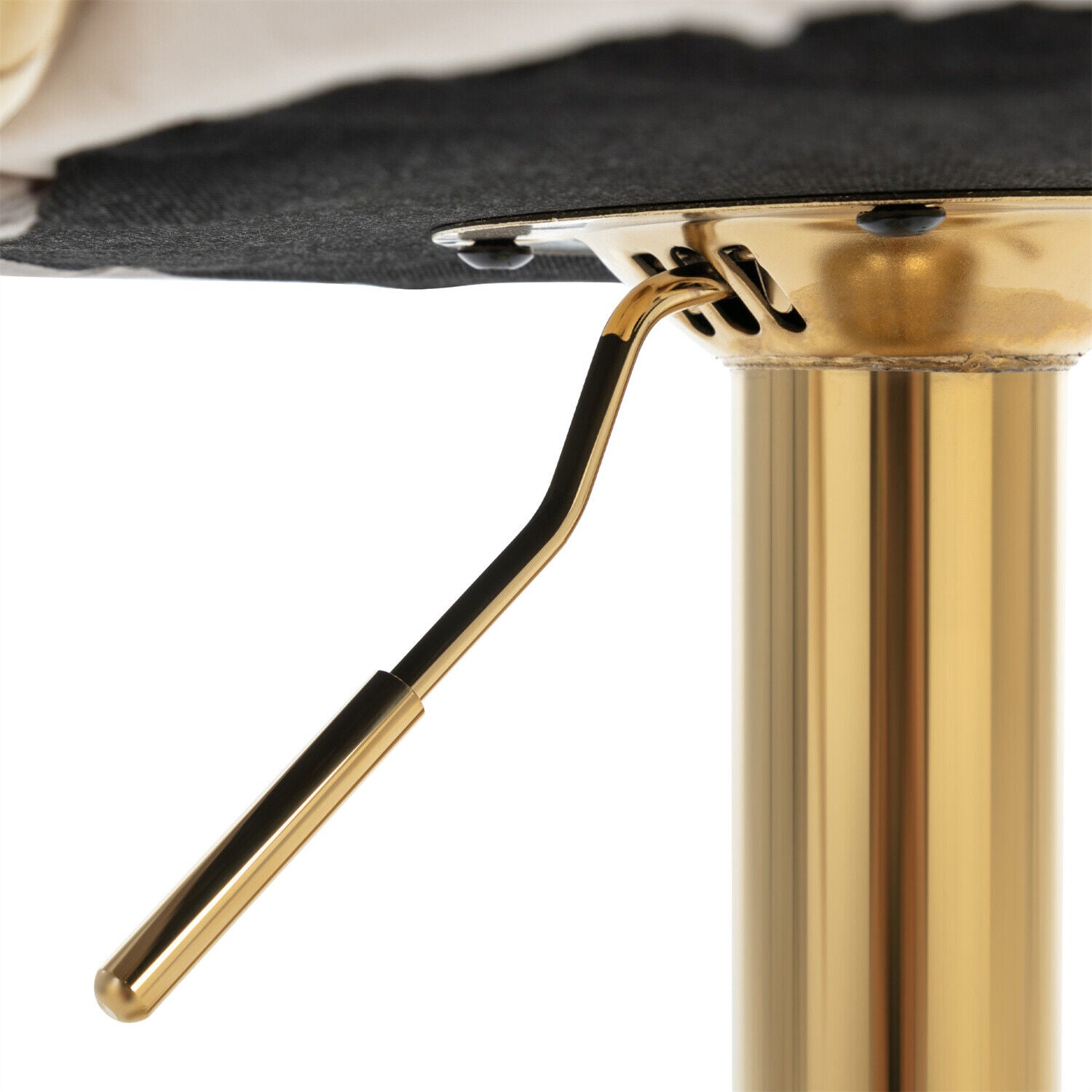 Bar Stools Set of 2 Adjustable Height Swivel Velvet Pub Bar Lounge Chairs Beige