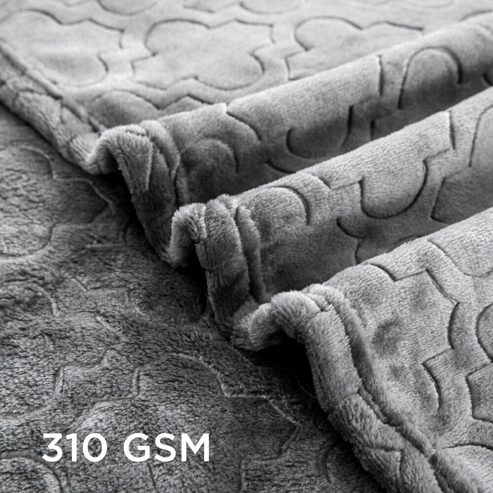 Fleece Blanket Large Sofa Throw Soft Warm Faux Fur Mink Double & King Size