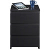 3 Drawer End Table Black Bedside Drawer Wood Nightstand Side Table for Bedroom