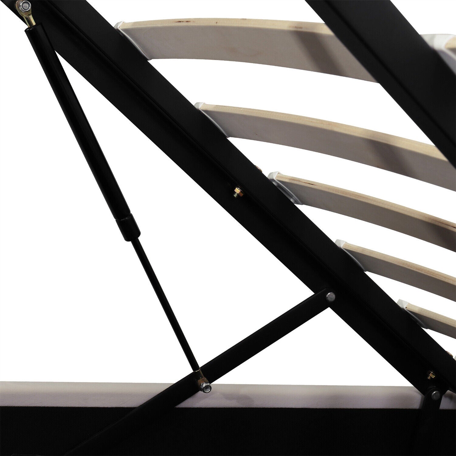 Ottoman Bed Frame Storage Bed Frame 5ft King Size Fabric Velvet Upholstered HT