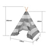 Cotton Canvas Kids Teepee Tent Childrens Wigwam Indoor Outdoor Play House Large