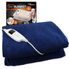 Electric Heated Throw Over Under Blanket Fleece Washable Polyester Warm Mattress