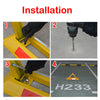 HEAVY DUTY FOLDING AUTO PARKING BARRIER BOLLARD SECURITY CAR PARK POST LOCK SET