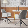 2pcs 180° Swivel Accent Chair Upholstered Armchair Dining Chairs Home Office HT
