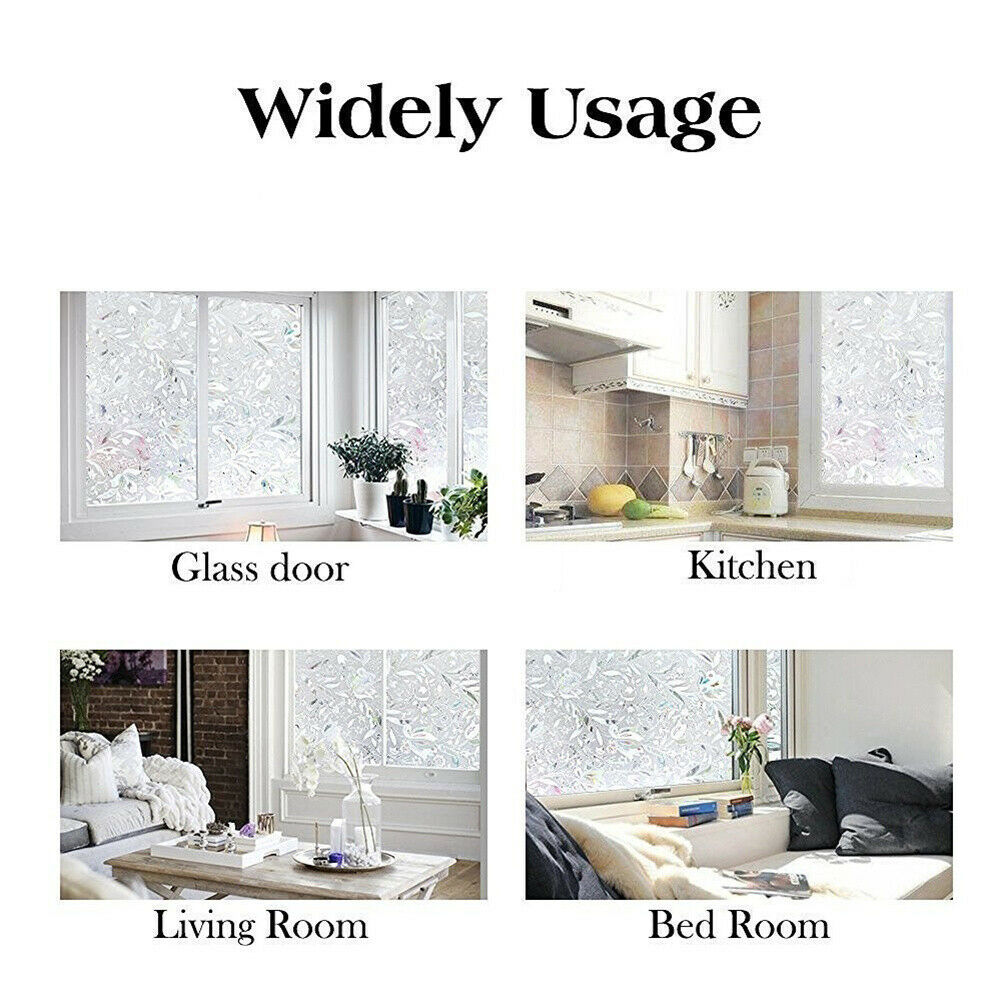 Frosted Static Self-Adhesive Window Film Privacy Glass Door Waterproof PVC Decal