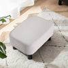 Linen Fabric Padded Stool Bench Footstool Pouffe Ottoman Living Bedroom Footrest