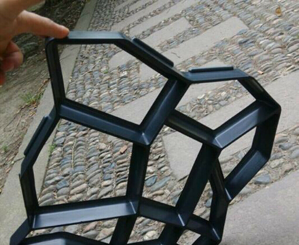 Irregular 9 Grid Path Maker Mould Garden Yard Lawn Concrete Road Paving Mold 17"