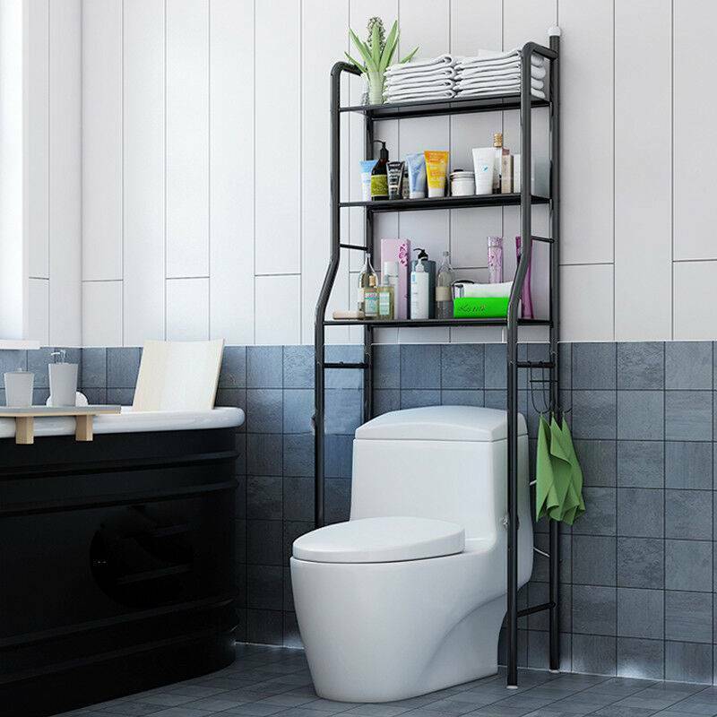 3 Tier Over Toilet Storage Rack Bathroom Laundry Washing Machine Shelf Organizer