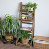 Folding 4 Tier Plant Flower Pot Shelf Stand Bookcase Storage Display Ladder