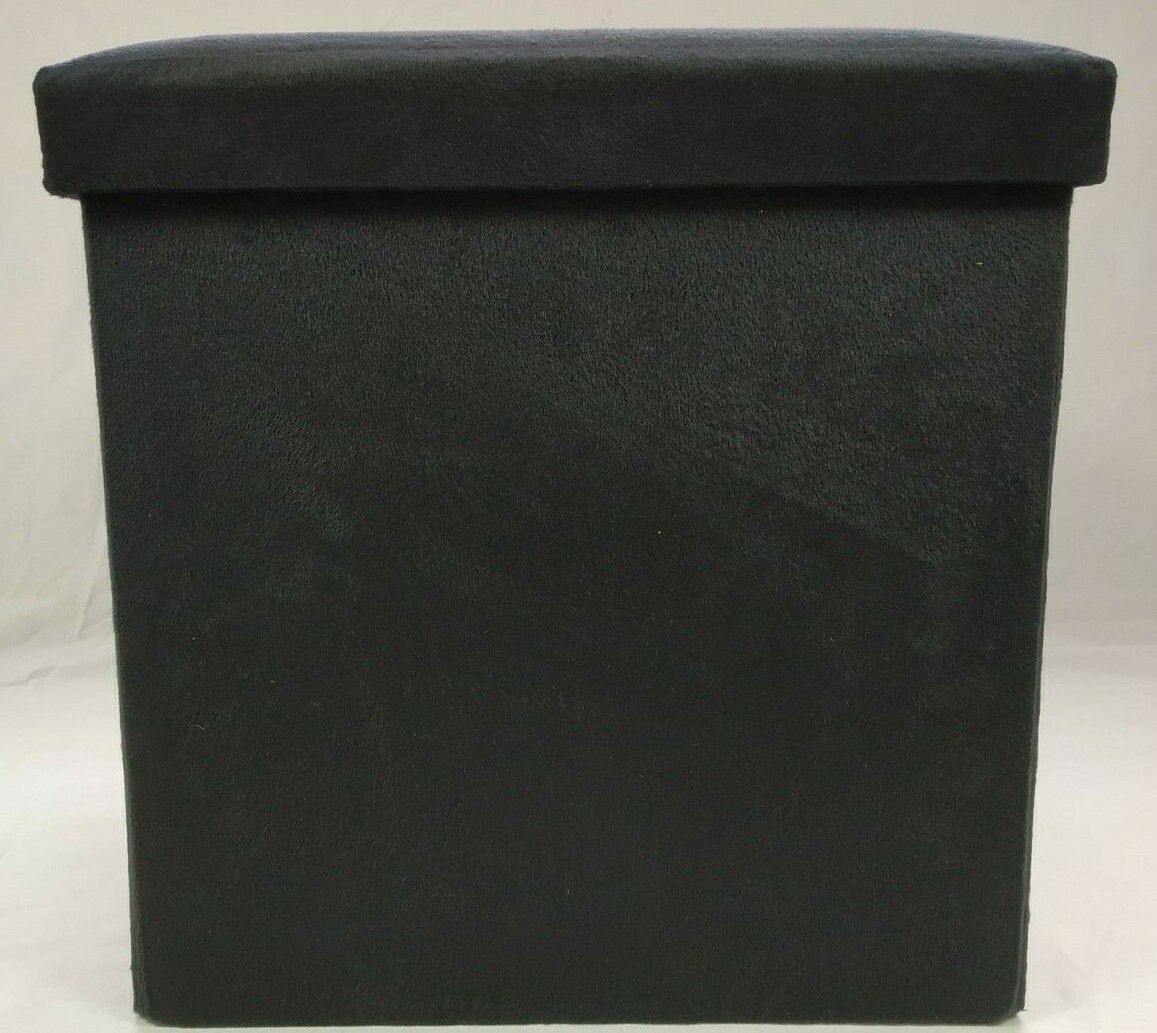 Soft Velvet Diamante Ottoman Folding Storage Box Footstool Seat new colour